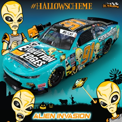Evolution Edges logo on a NASCAR race car
